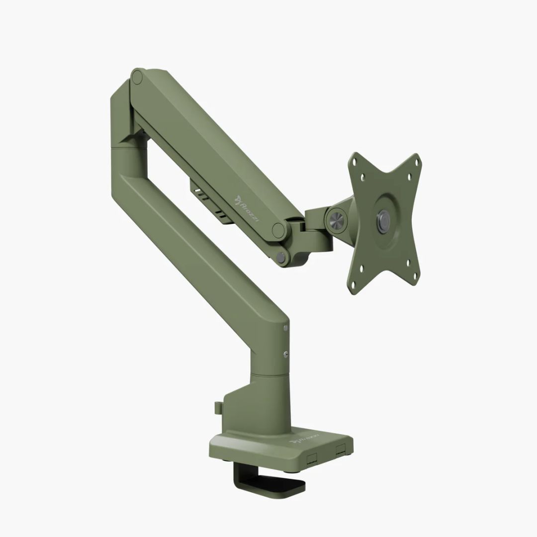 Arozzi Alzare Neo Single Gas Spring Monitor Arm Forest Green