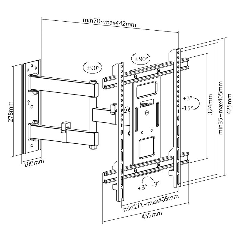 Logilink BP0112 TV wall mount 32–70