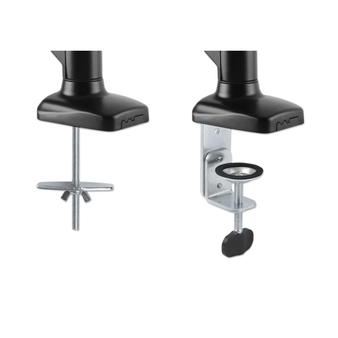 Manhattan Aluminum Gas Spring Dual Monitor Desk Mount 17