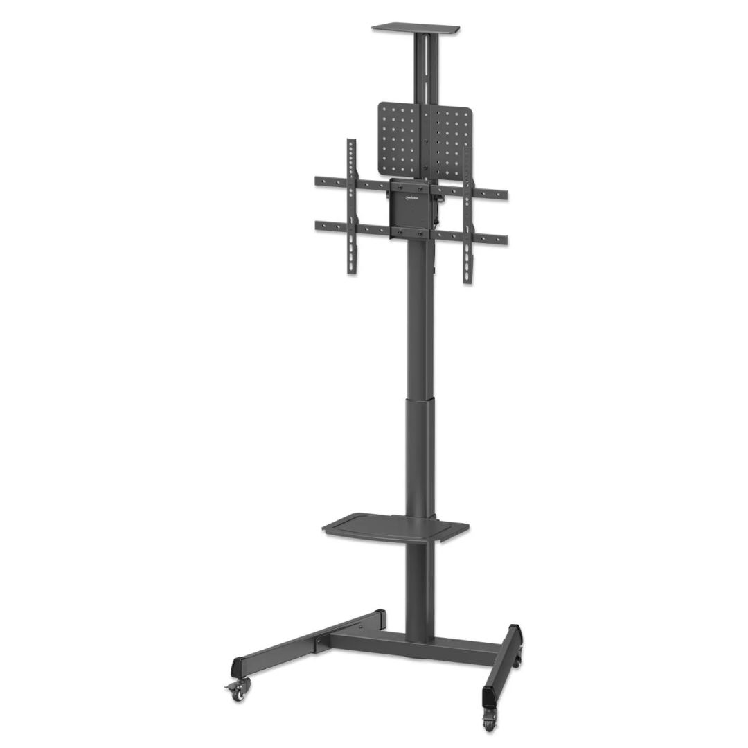 Manhattan Multimedia TV Cart with Tool-Free Height Adjustment 37