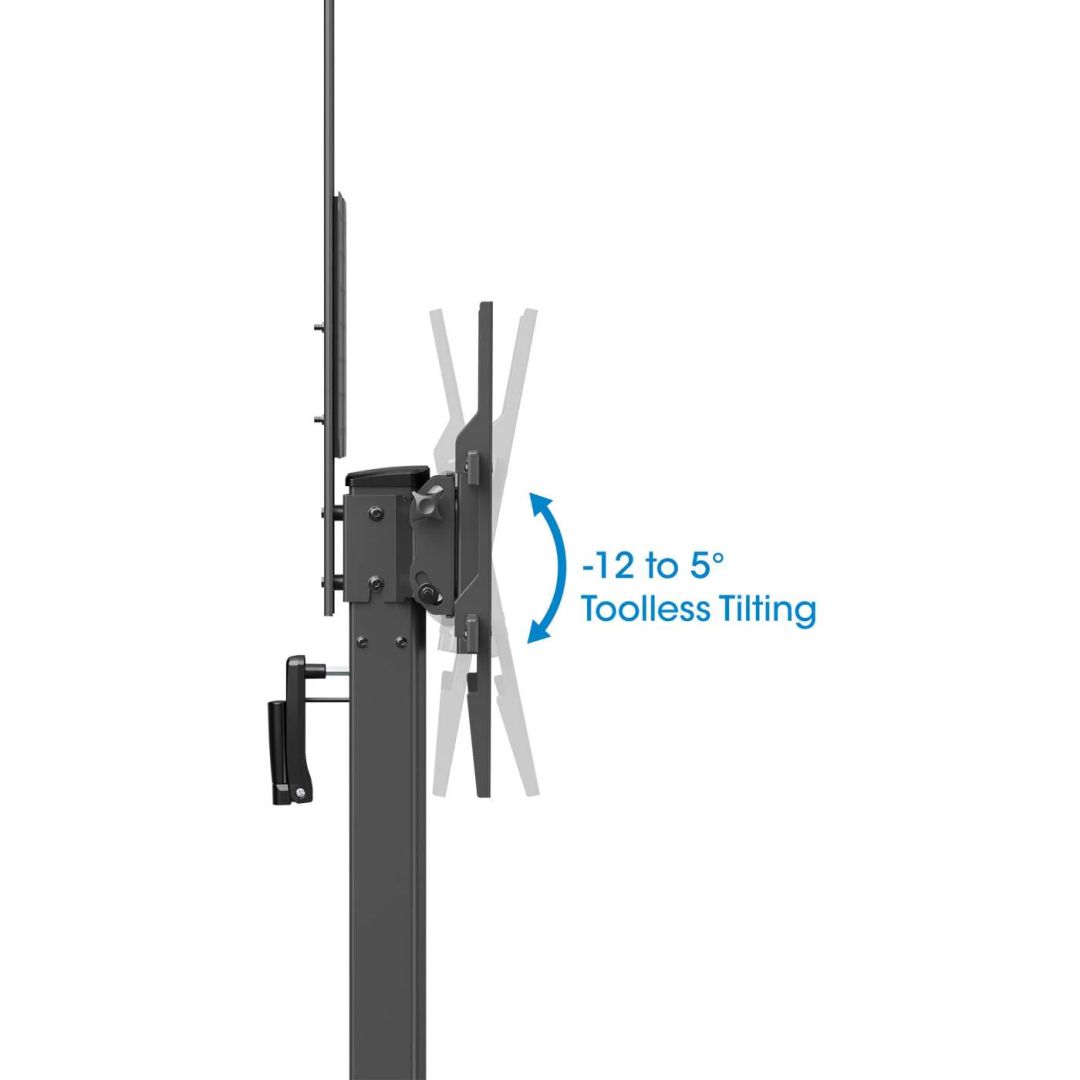 Manhattan Multimedia TV Cart with Tool-Free Height Adjustment 37