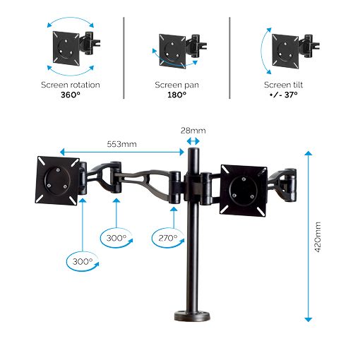 Fellowes Vista Dual Monitor Arm