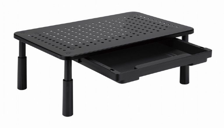 Gembird MS-TABLE-D-01 Adjustable monitor stand with drawer