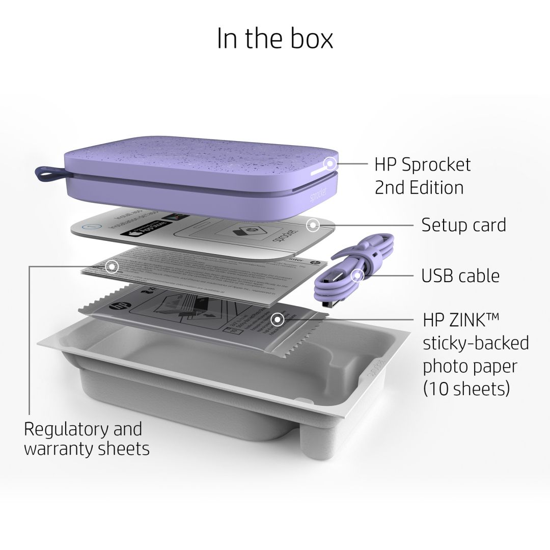 HP Sprocket Bluetooh Fotónyomtató Purple