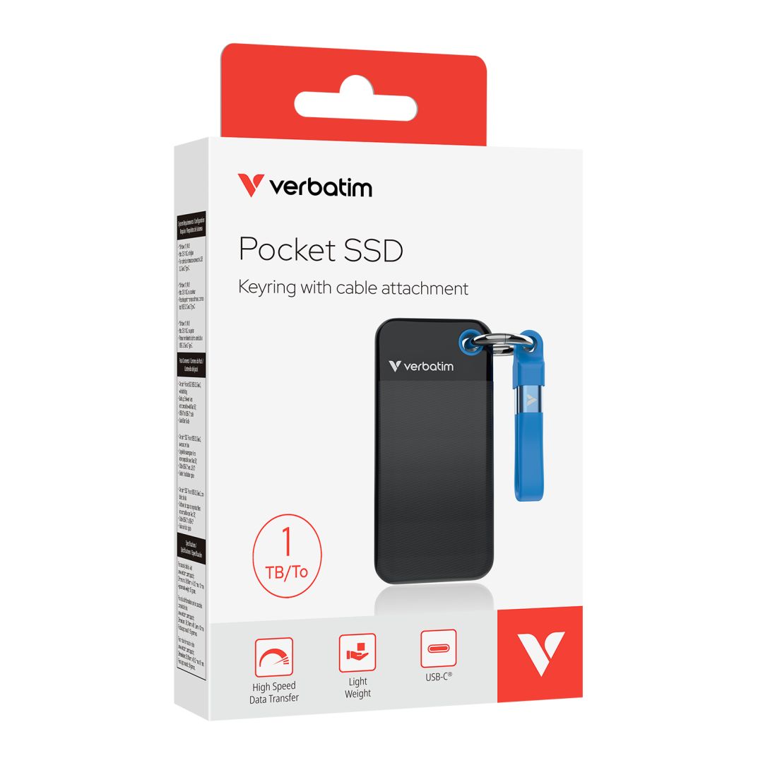 Verbatim 1TB USB3.2 Pocket SSD Black/Blue