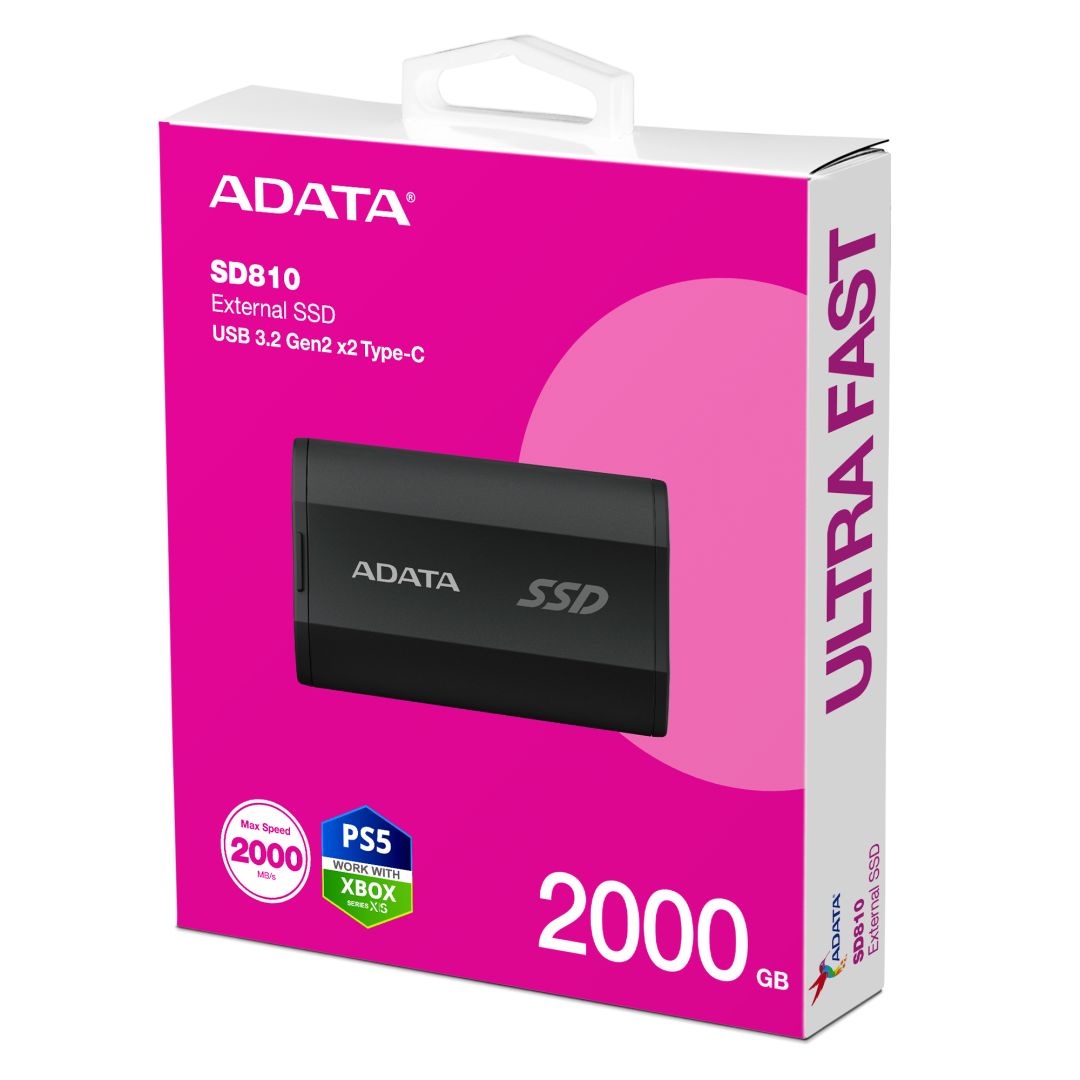A-Data 2TB USB3.2 Type-C SD810 Black