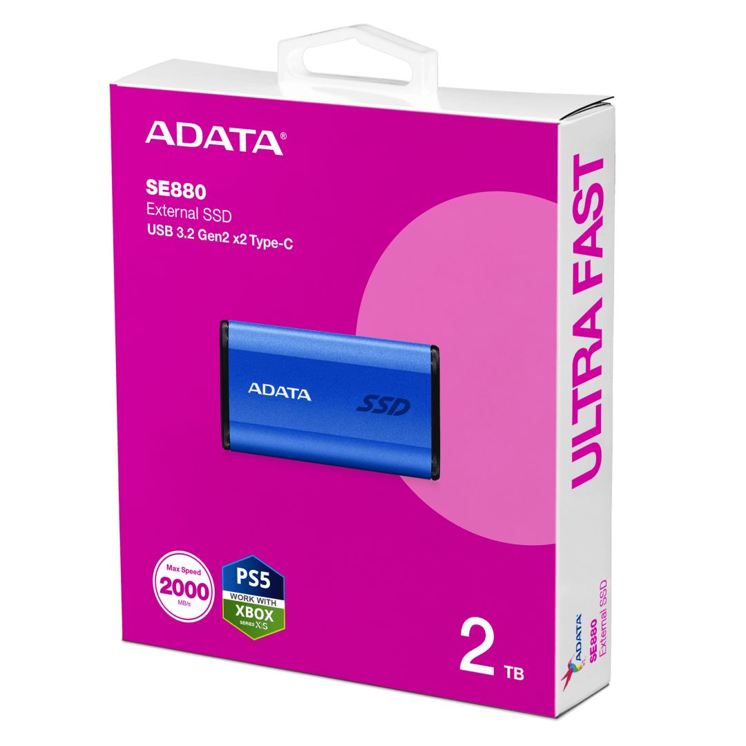A-Data 2TB USB3.2 Type-C SE880 Blue