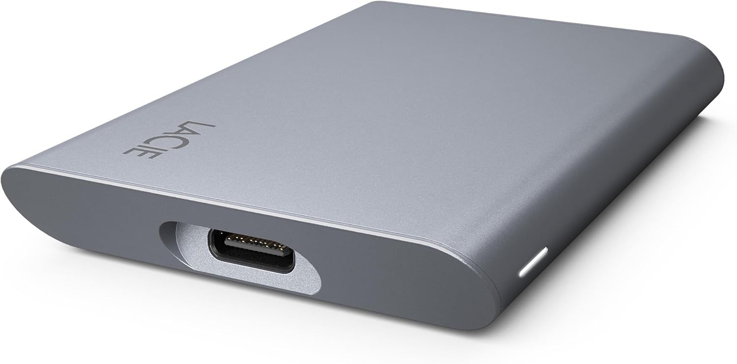 LaCie 500GB USB Type-C Mobile Secure SSD Space Gray