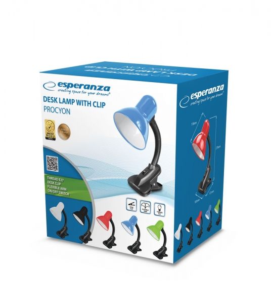 Esperanza Procyon E27 Desk Lamp Black