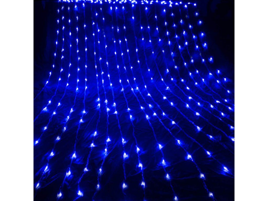 ColorWay LED garland curtain 3x3m 300LED blue color
