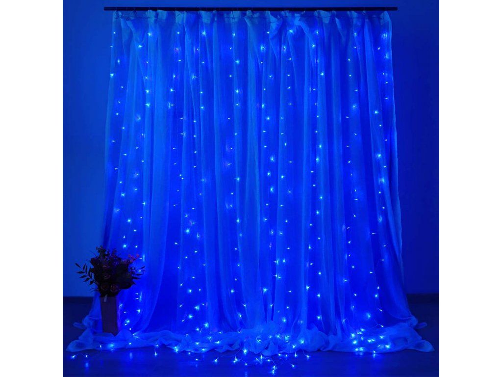 ColorWay LED garland curtain 3x3m 300LED blue color