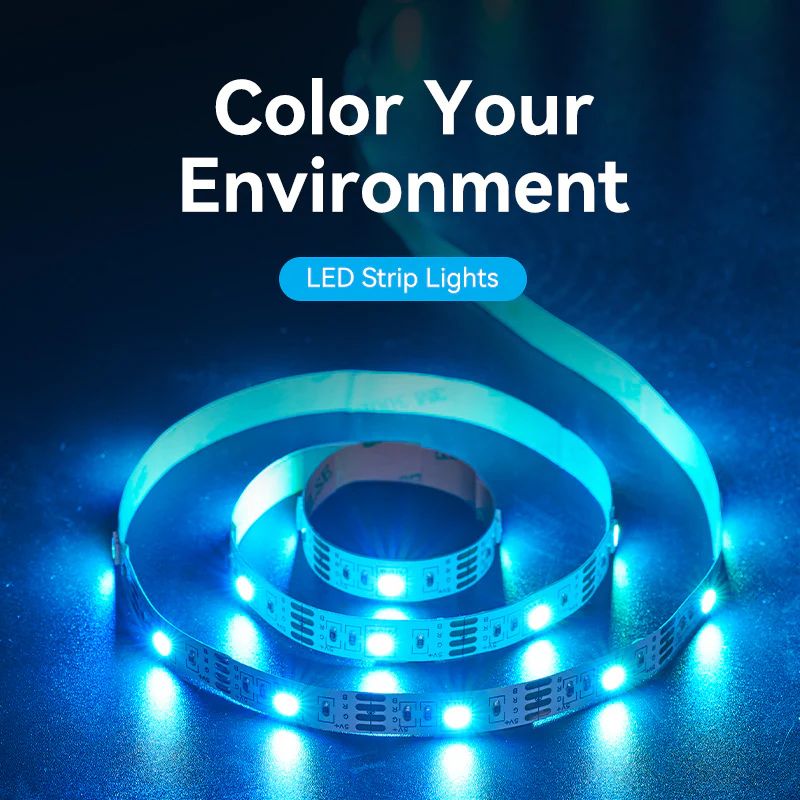 Vention RGB FPC LED Strip Lights with IR Remote and USB 5V Power Supply 5m