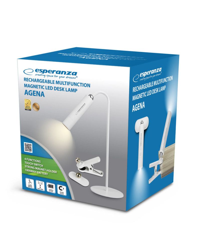 Esperanza Agena Desk Lamp White