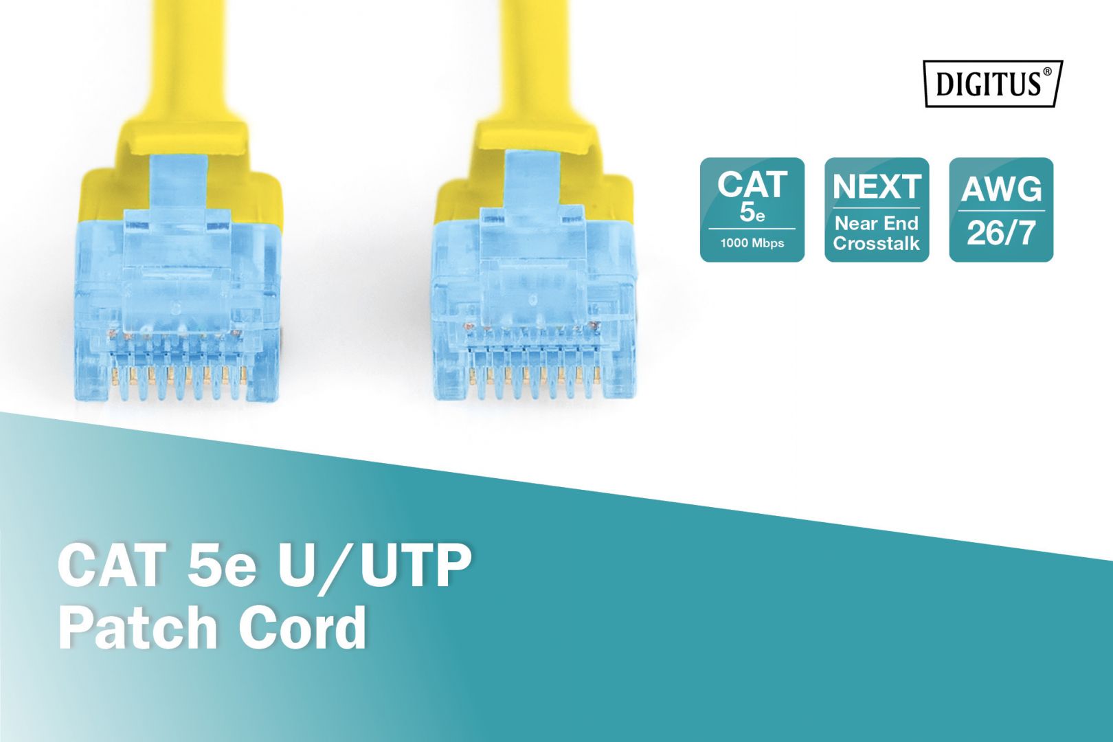 Digitus CAT5e U-UTP Patch Cable 2m Yellow
