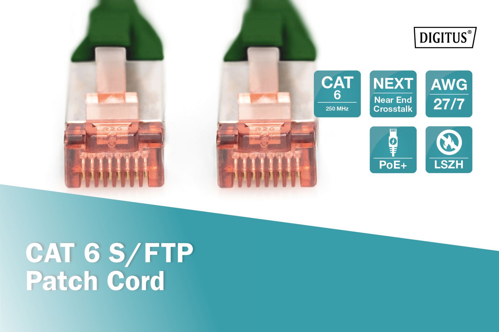 Digitus CAT6 S-FTP Patch Cable 0,5m Green
