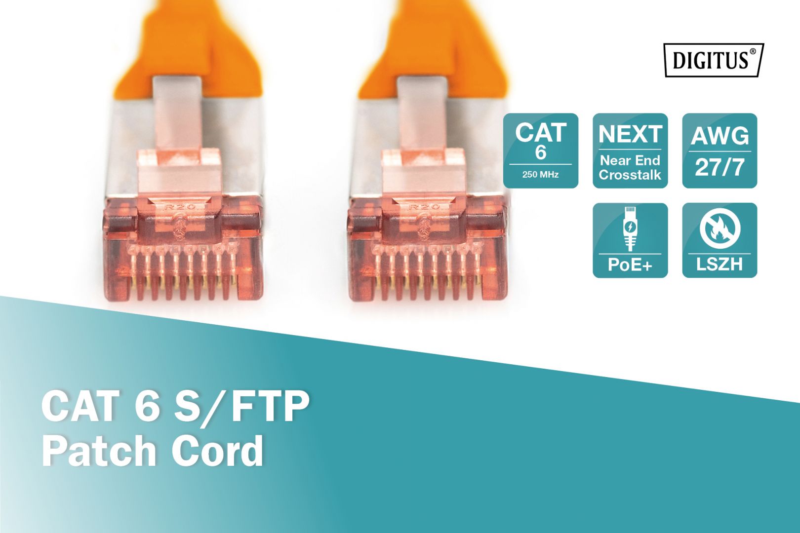 Digitus CAT6 S-FTP Patch Cable 0,5m Orange