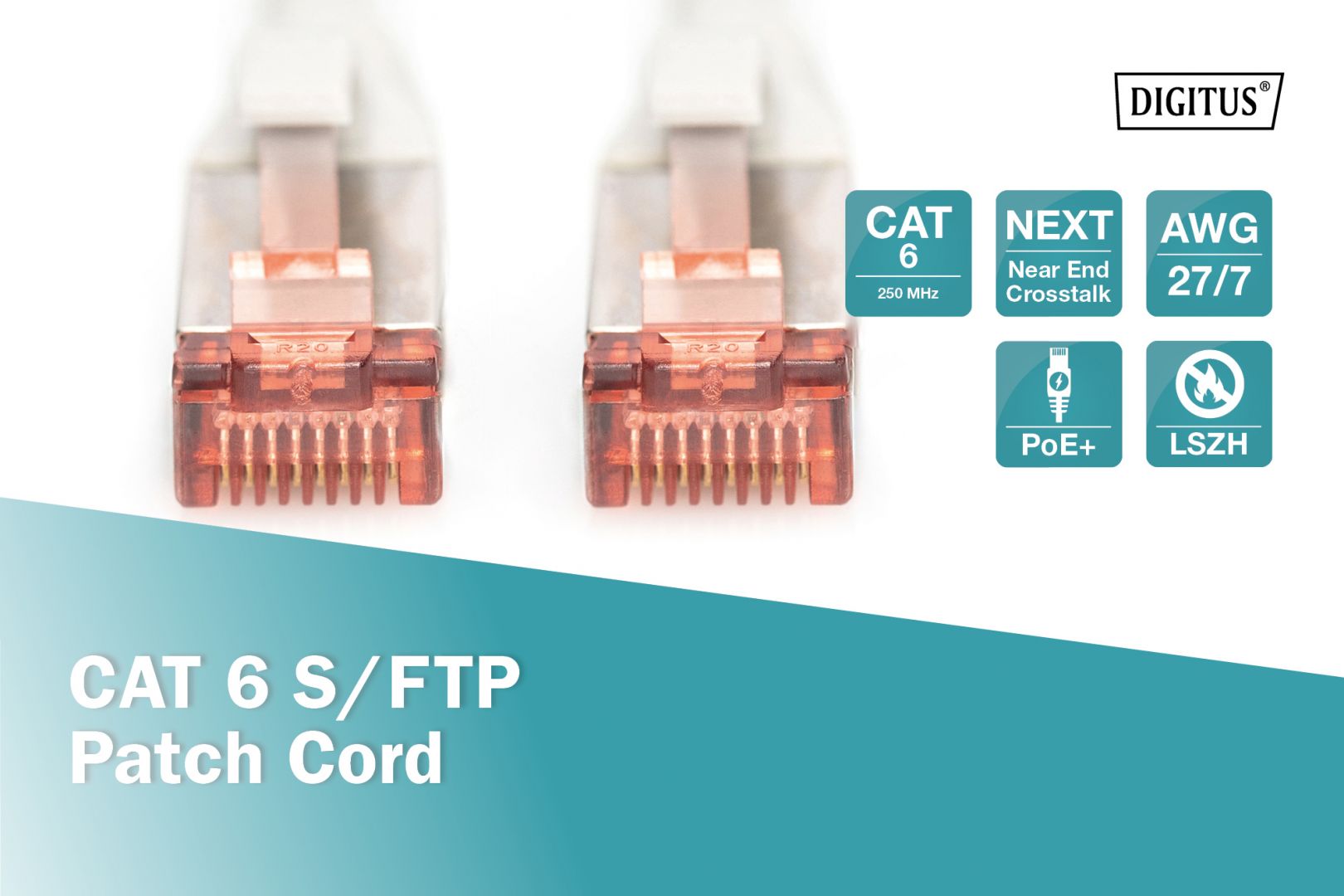 Digitus CAT6 S-FTP Patch Cable 0,5m White