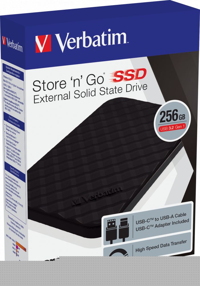 Verbatim 256GB USB 3.2/USB Type-C Store 'n' Go Black