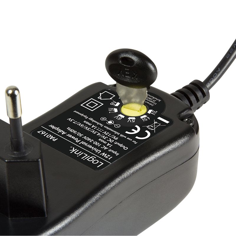 Logilink PA0167 Universal power supply 3-12V 12W Black