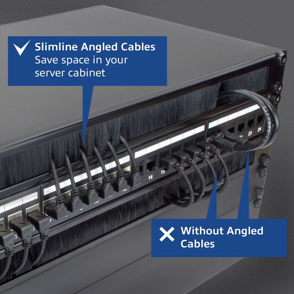 ACT CAT6A U-UTP Patch Cable 0,25m Black