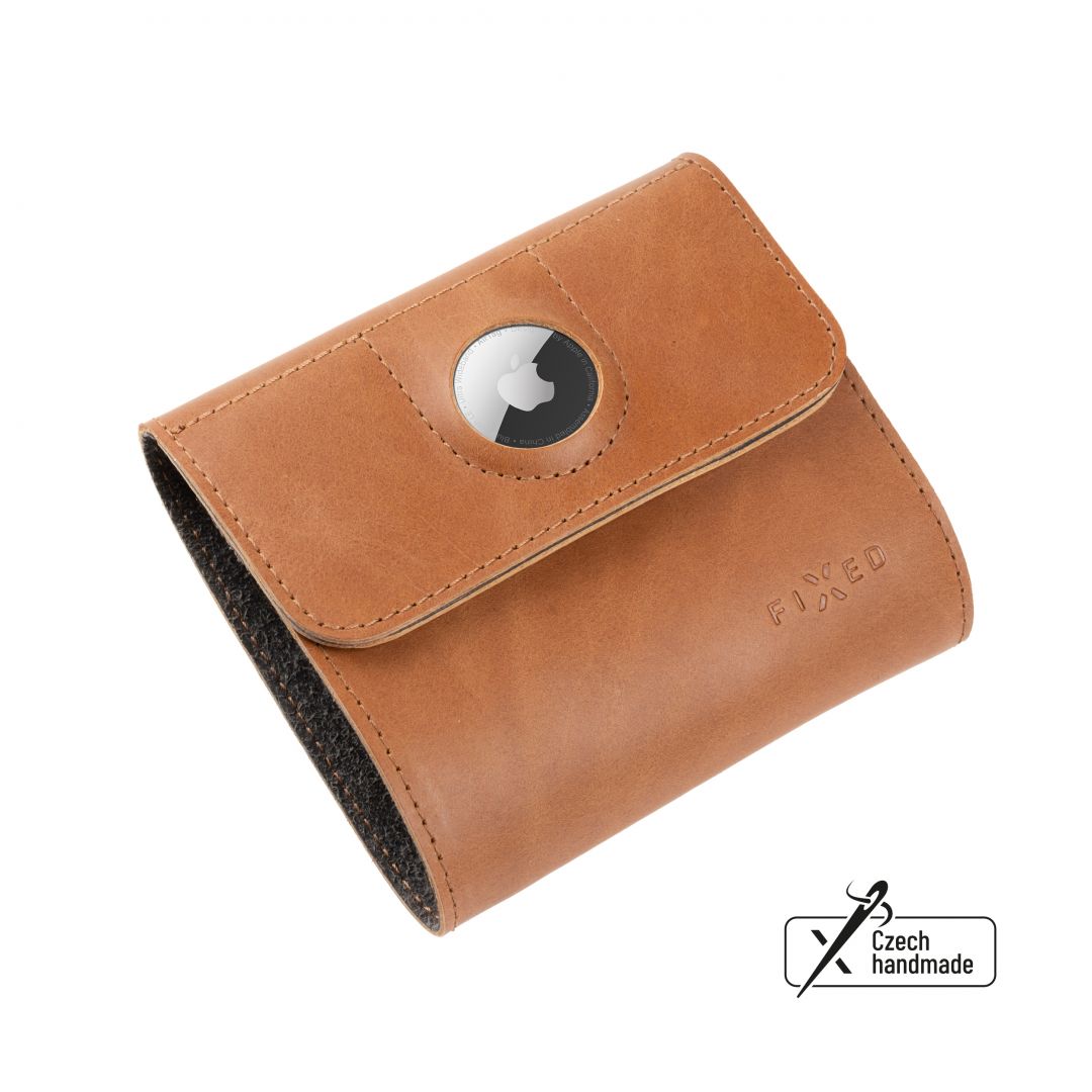 FIXED Classic Wallet for AirTag Brown