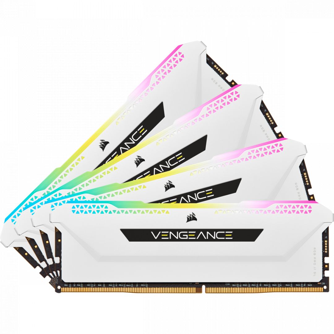 Corsair 32GB DDR4 3600MHz Kit(4x8GB) Vengeance RGB Pro SL White