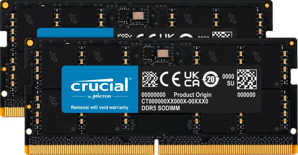 Crucial 64GB DDR5 4800MHz Kit(2x32GB) SODIMM