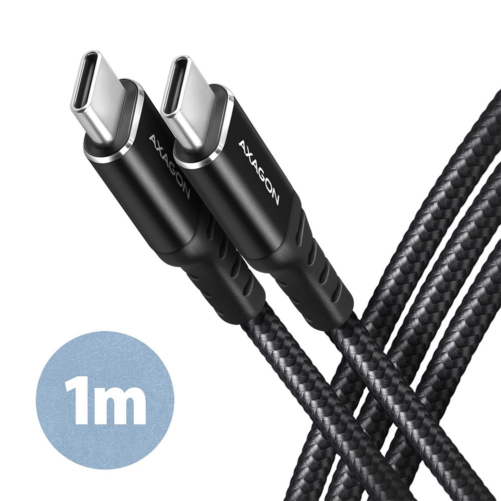 AXAGON BUCM-CM10AB HQ USB-C <> USB-C Cable 1m Black