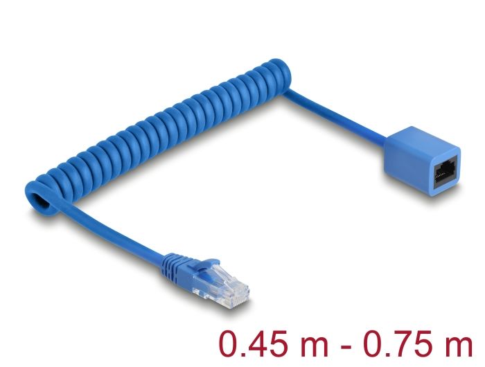 DeLock CAT6 U-UTP Patch Cable 0,75m Blue