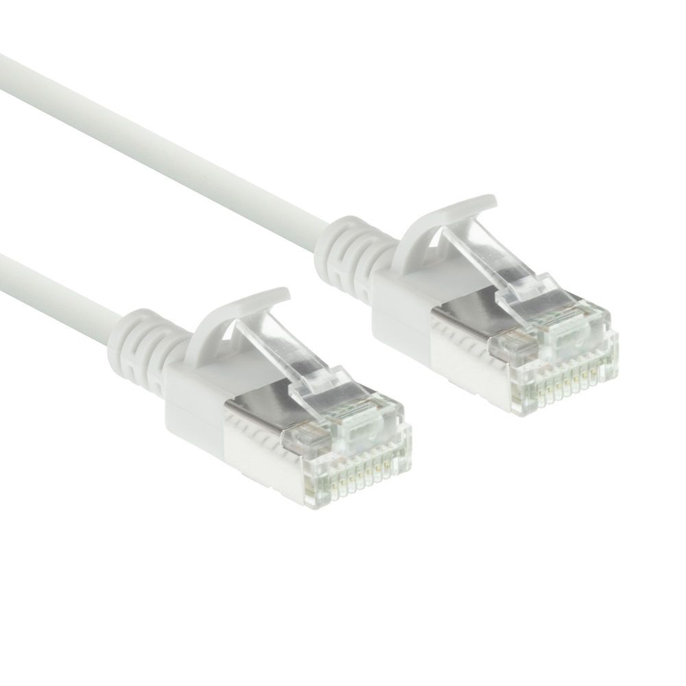 ACT CAT6A U-FTP Patch Cable 0,15m White