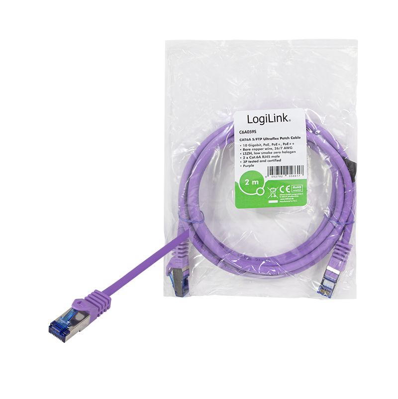 Logilink CAT6A S-FTP Patch Cable 2m Purple