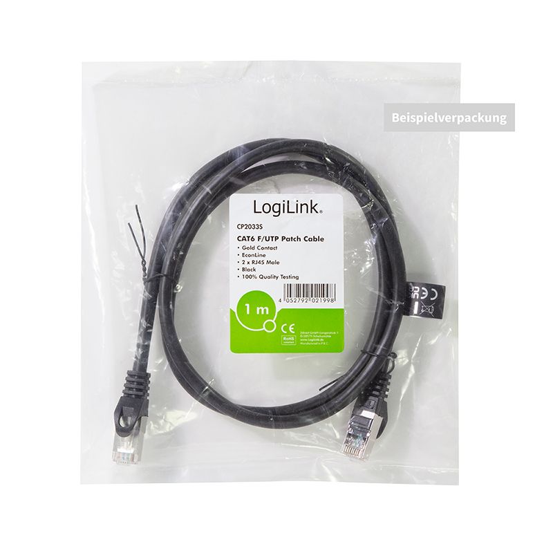 Logilink CAT6 F-UTP Patch Cable 7,5m Black