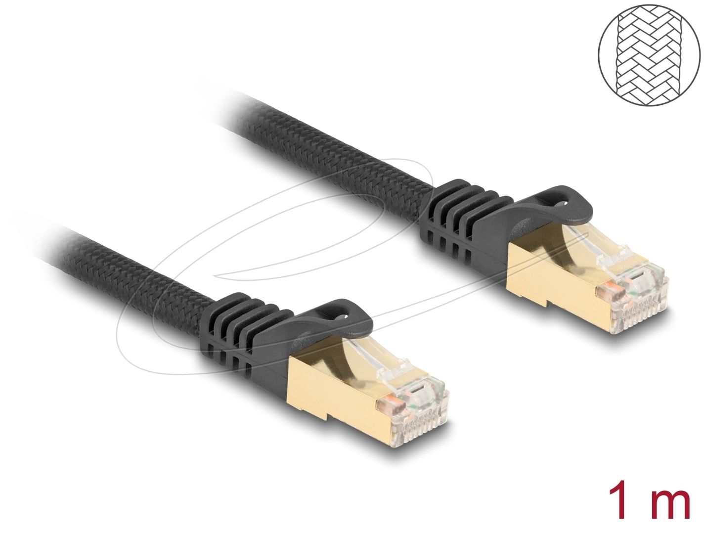 DeLock CAT6A S-FTP Patch Cable 1m Black