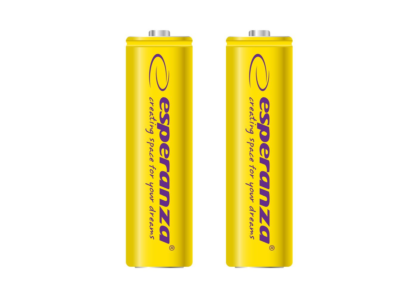 Esperanza 2000mAh AA Ni-MH akkumulátor 2db/csomag Yellow