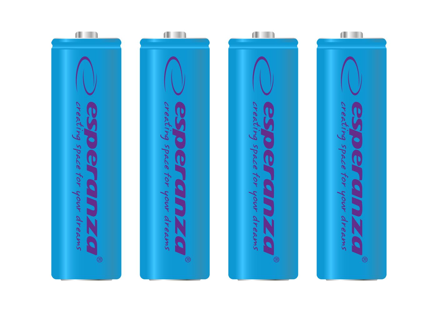Esperanza 2000mAh AA Ni-MH akkumulátor 4db/csomag Blue