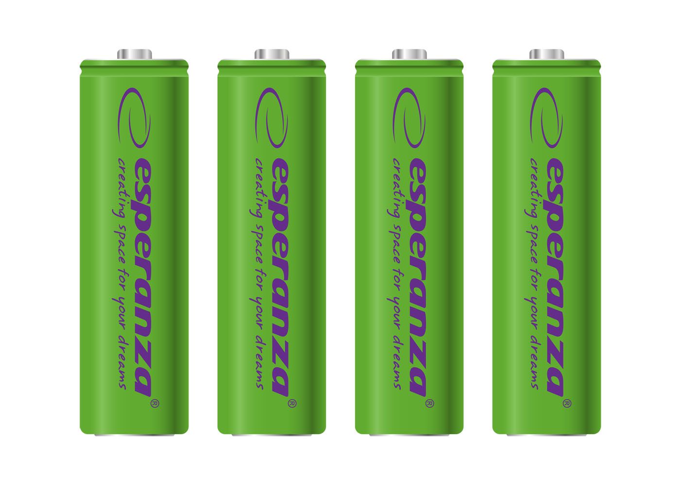 Esperanza 2000mAh AA Ni-MH akkumulátor 4db/csomag Green