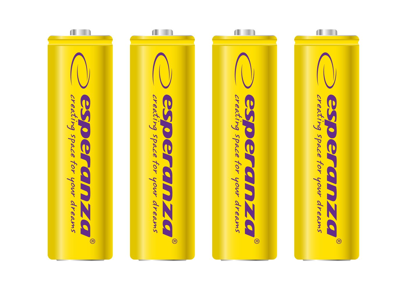 Esperanza 2000mAh AA Ni-MH akkumulátor 4db/csomag Yellow