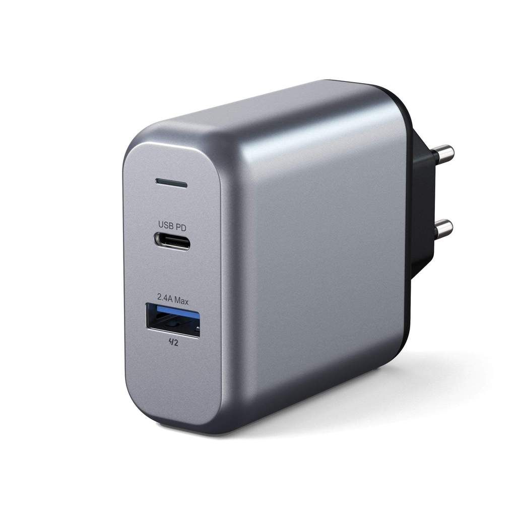 Satechi 30W Dual-Port Wall Charger Space Gray