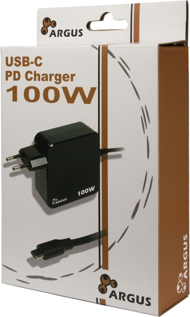 Inter-Tech Argus PD-2100 USB-C 100W PD Charger Black