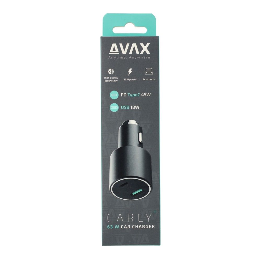 Avax CC663B CARLY+ 63W Car Charger Black
