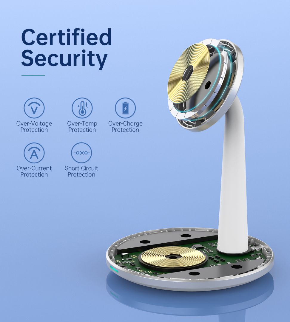 Choetech  T581-F 2in1 Wireless Charger White