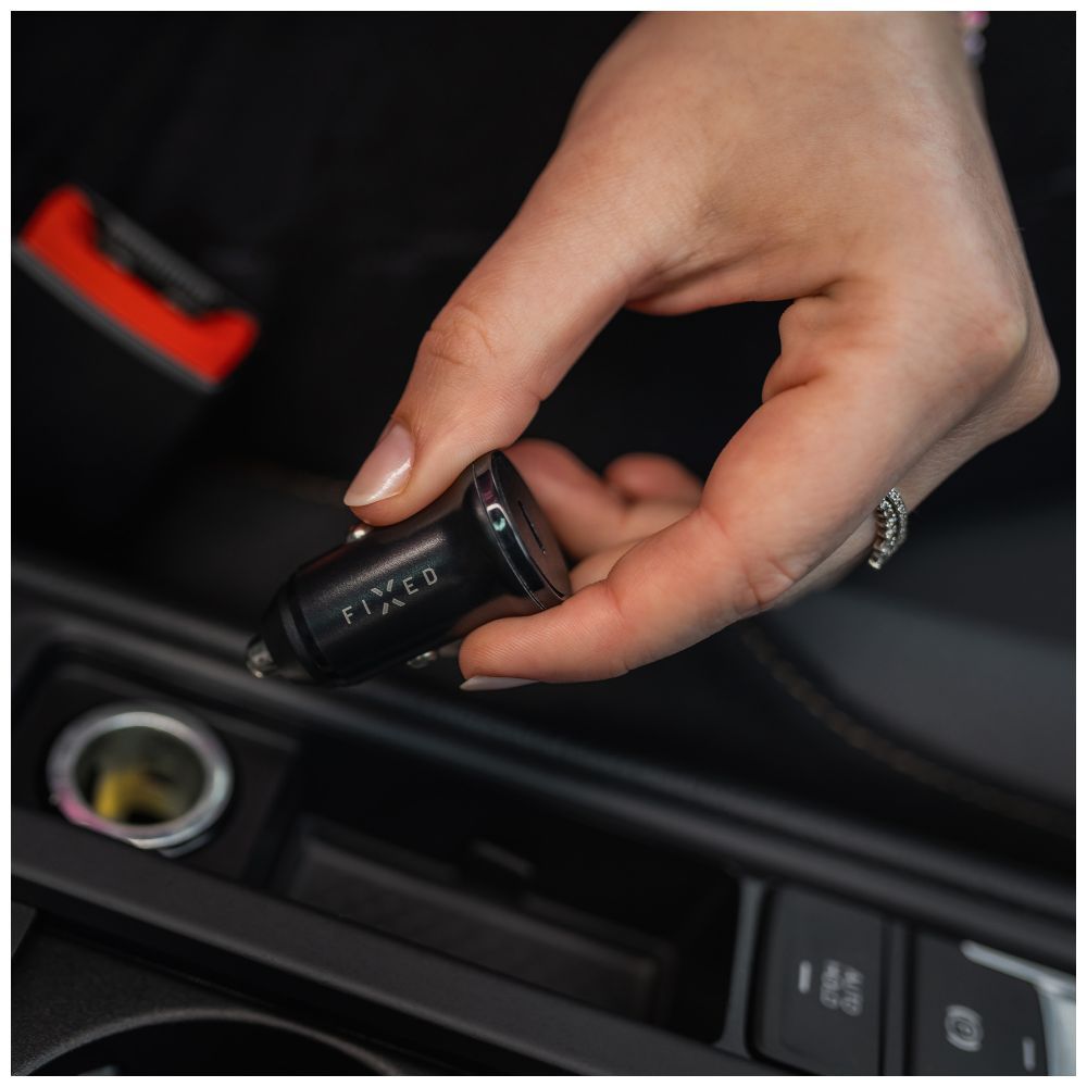 FIXED USB-C autós töltő 20W, fekete, FIXCC20N-C-BK