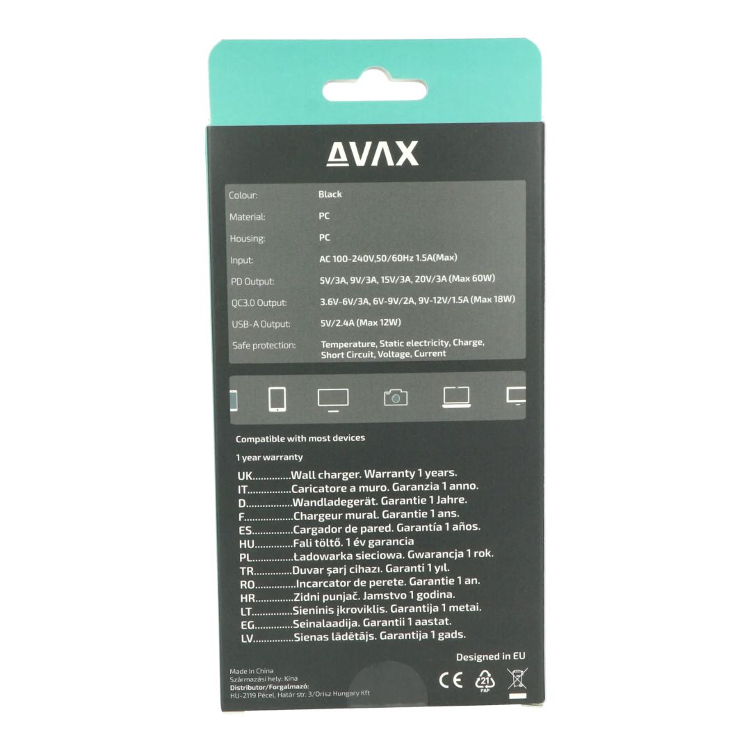 Avax DC611 DESKY+ 75W Charger Black