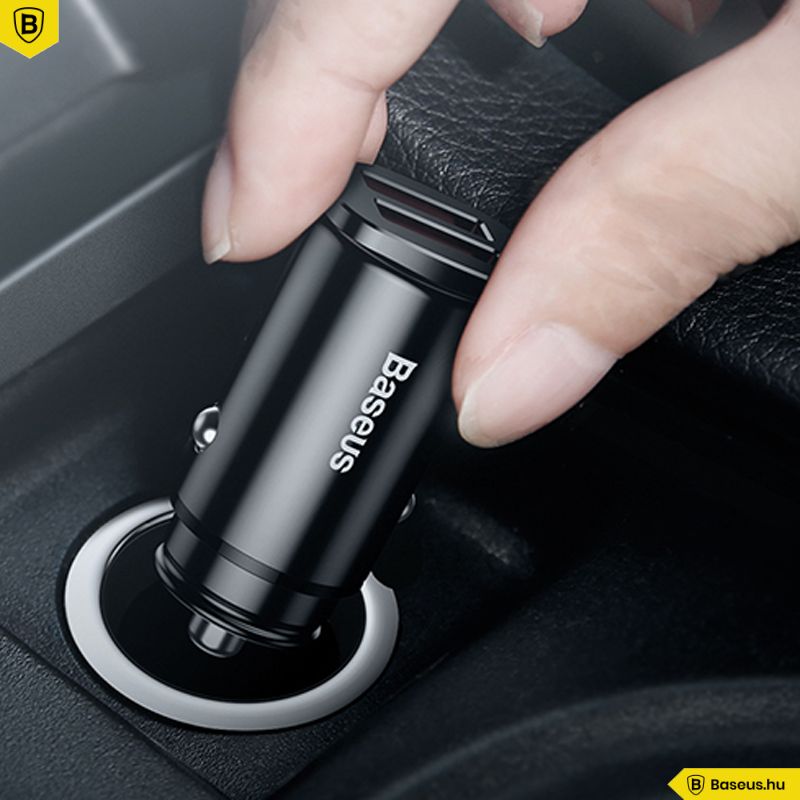 Baseus Square 2xUSB Car Charger Black