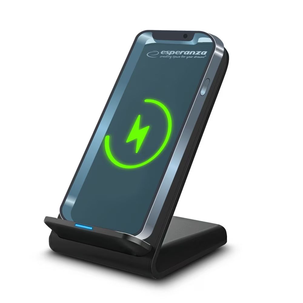 Esperanza Photon Wireless Charger Desk Stand for Phone Black