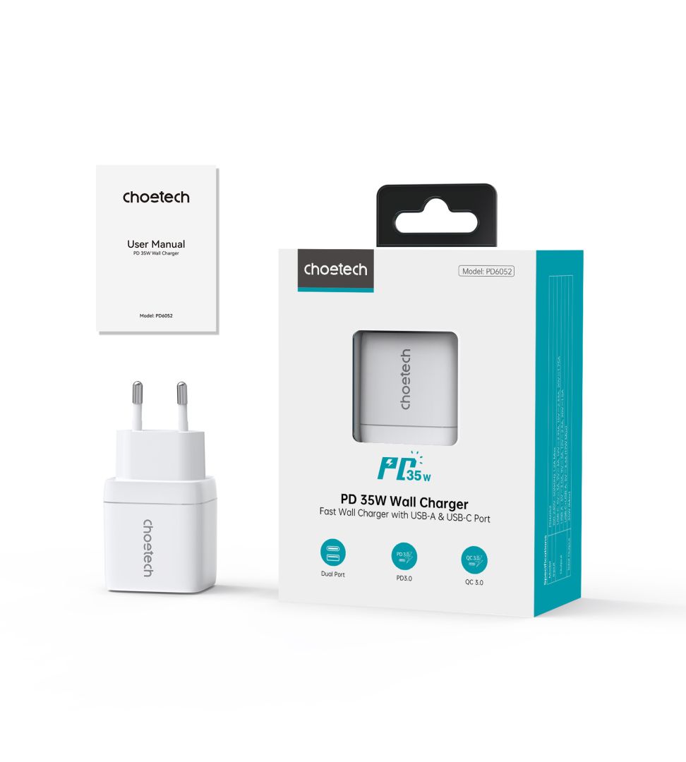 Choetech  PD6052 35W Wall Charger White