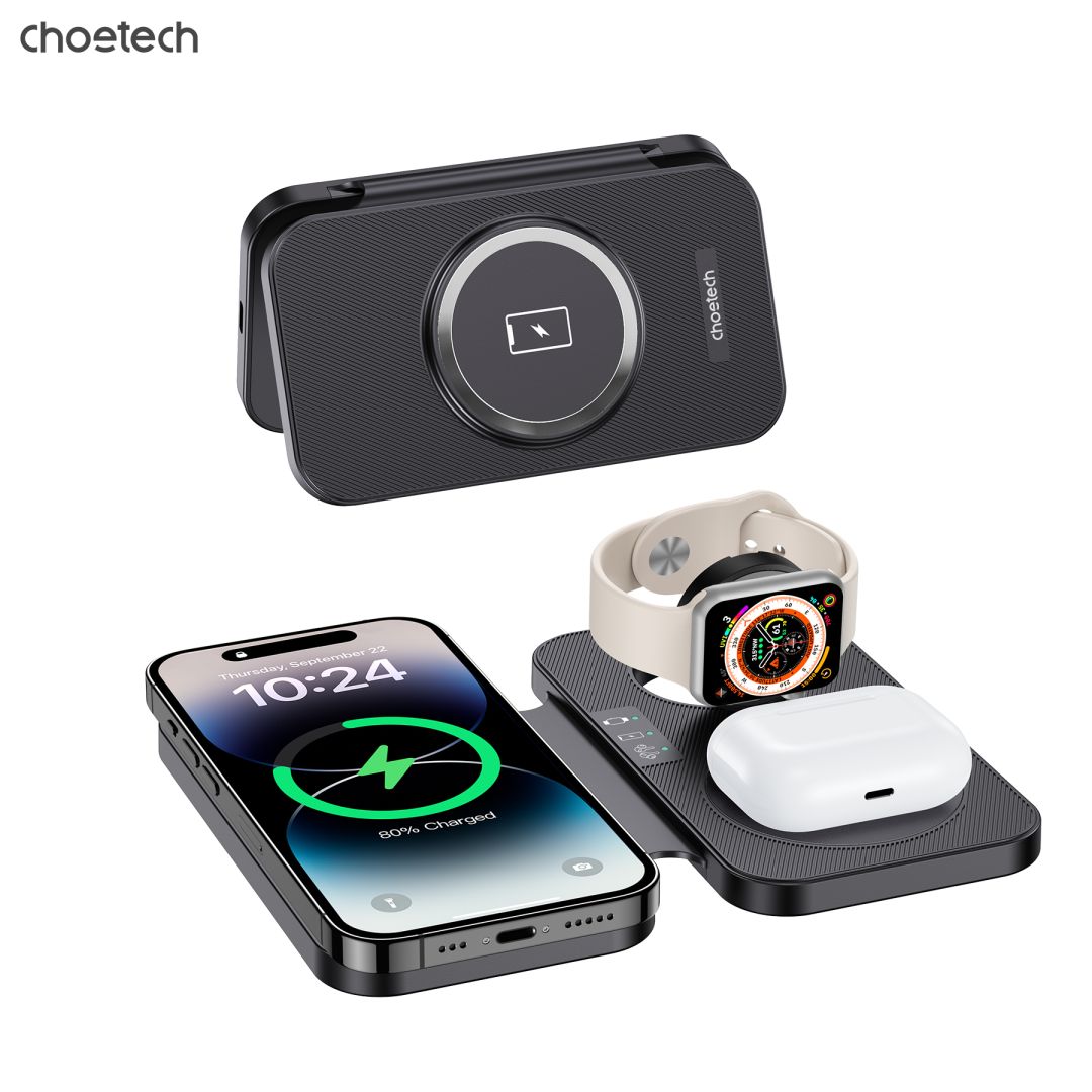 Choetech  T616-F 3in1 Wireless Charger Black