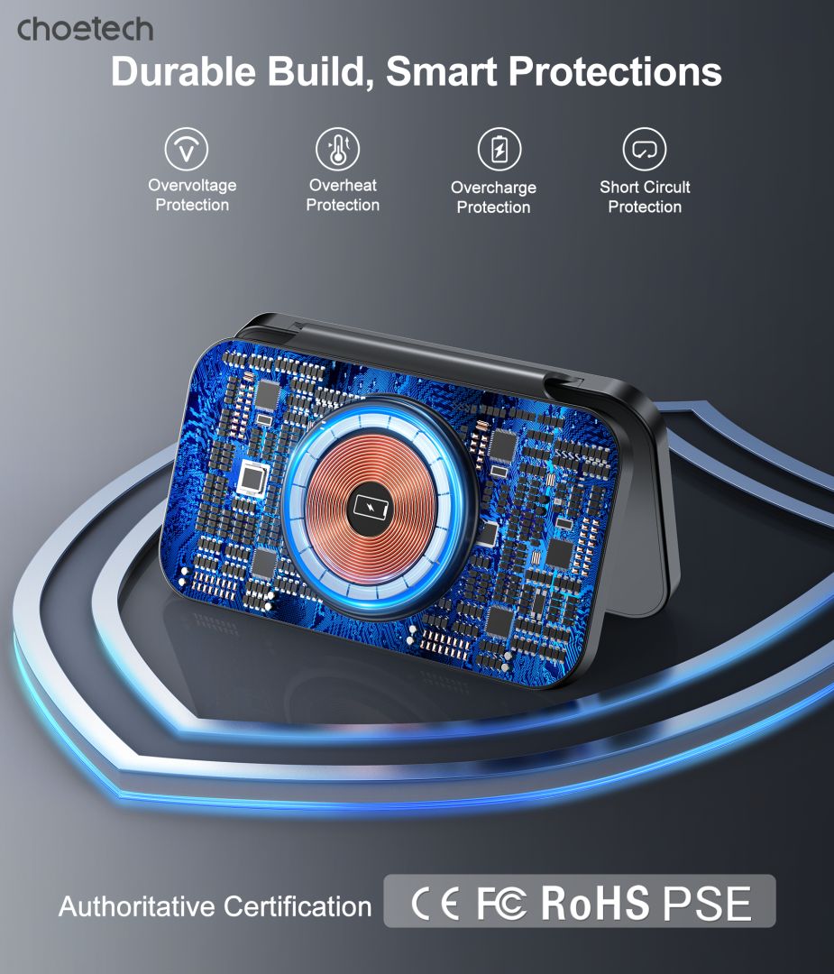 Choetech  T616-F 3in1 Wireless Charger Black