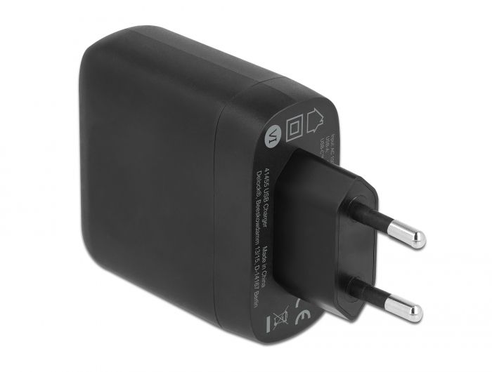 DeLock USB Charger USB Type-C PD 3.0 and USB Type-A with 20 W + 12W Black