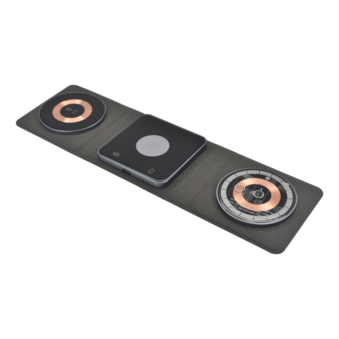 Dviced 3-in-1 Foldable Magnetic Wireless charger Black/Copper